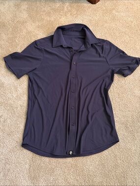 Born Primitive Dark Navy Short-Sleeve Button-Down Shirt